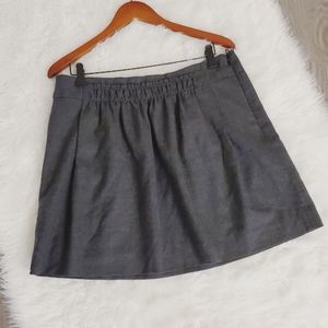 J. Crew gray mini skirt lightweight wool blend
